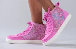 Pink Printed Canvas BILLY Classic Lace Highs -Shoes Promotion Store BK19011 670 studio standing 1 940x614 5f97b3a0 d73f 454c aedd cfc5717fe600