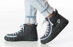 FINAL SALE - Charcoal/Blue Speckle BILLY Classic Lace High Tops -Shoes Promotion Store BK22100 021 studio standing 1 940x614 382783ca 6f1e 4417 a6fe bf3356e79f01