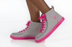 FINAL SALE - Grey/Pink BILLY Classic Lace High Tops -Shoes Promotion Store BK22100 050 studio standing 1 940x614 49e80424 7aa1 4143 b49c 783380d2d37d