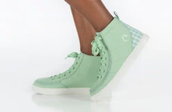 FINAL SALE - Green Gingham BILLY Classic Lace High Tops -Shoes Promotion Store BK22100 330 studio standing 1 940x614 87d9d34b 7591 4712 add5 6ac324f98b88