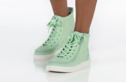 FINAL SALE - Green Gingham BILLY Classic Lace High Tops -Shoes Promotion Store BK22100 330 studio standing 2 940x614 f97929a2 83f3 4b23 a97c 825a3e6c308f