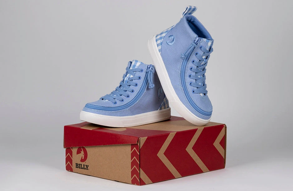 FINAL SALE - Blue Gingham BILLY Classic Lace High Tops 10 FINAL SALE - Blue Gingham BILLY Classic Lace High Tops - Image 8