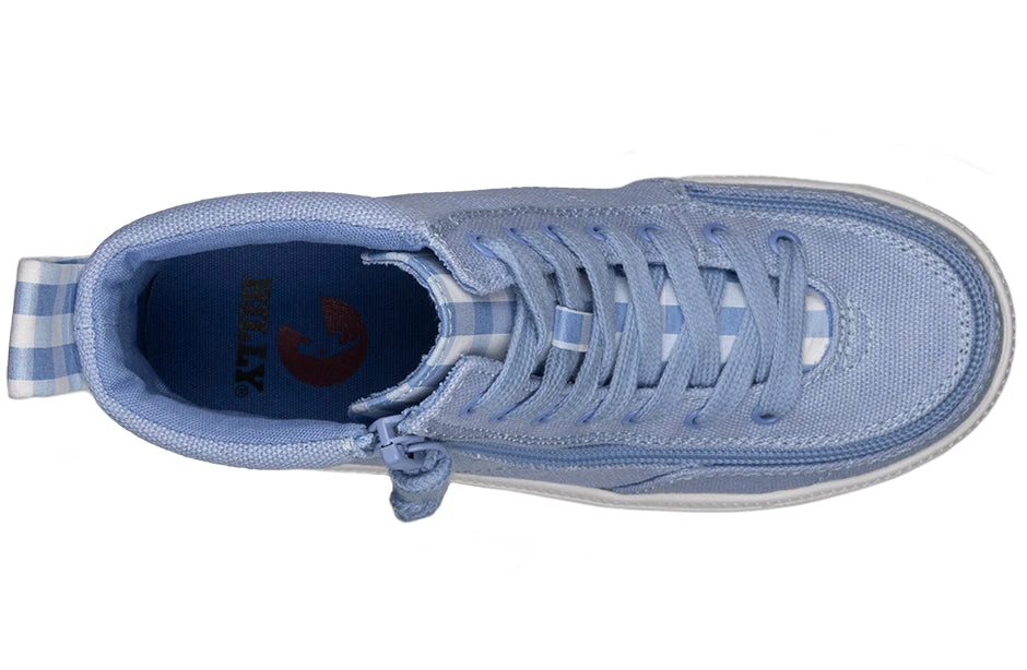 FINAL SALE - Blue Gingham BILLY Classic Lace High Tops 5 FINAL SALE - Blue Gingham BILLY Classic Lace High Tops - Image 3