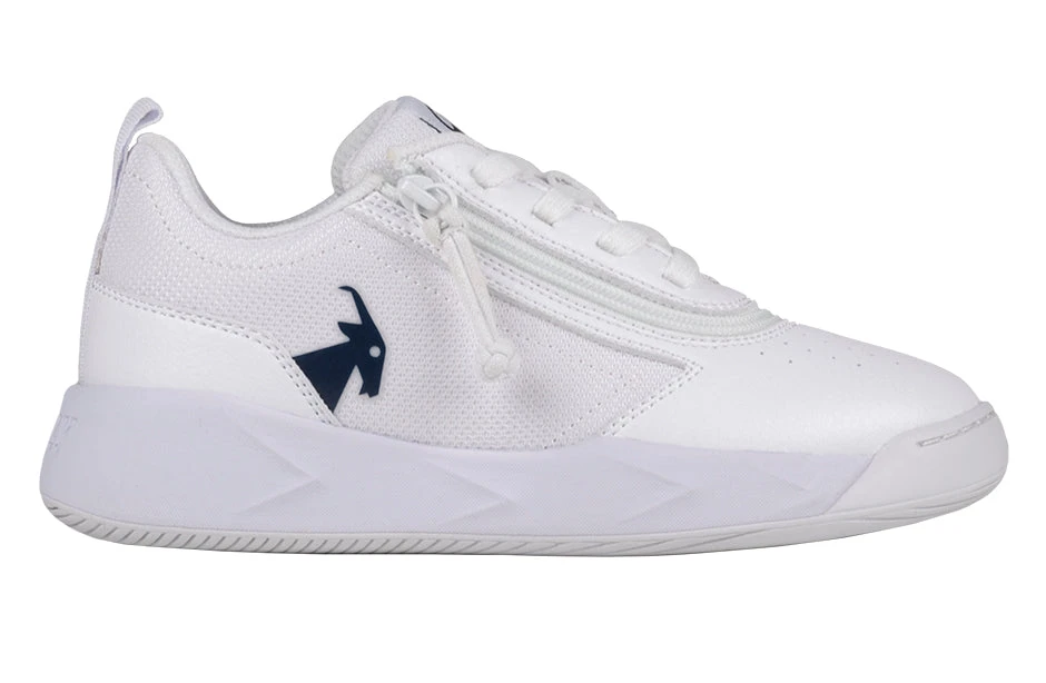 FINAL SALE - White/Navy BILLY Sport Court Athletic Sneakers 4 FINAL SALE - White/Navy BILLY Sport Court Athletic Sneakers - Image 2