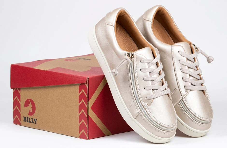 FINAL SALE - Women's Champagne BILLY Sneaker Low Tops 9 FINAL SALE - Women's Champagne BILLY Sneaker Low Tops - Image 7