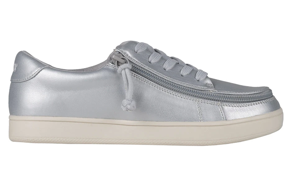 FINAL SALE - Women's Silver Grey Metallic BILLY Sneaker Low Tops 4 FINAL SALE - Women's Silver Grey Metallic BILLY Sneaker Low Tops - Image 2