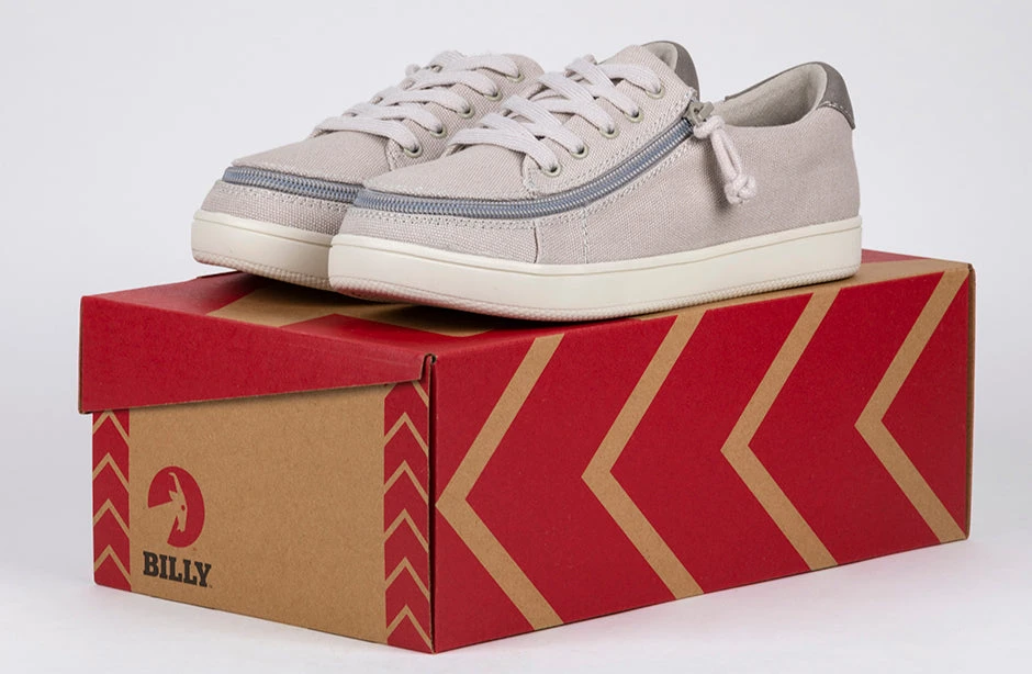 FINAL SALE - Women's Light Grey BILLY Sneaker Low Tops 8 FINAL SALE - Women's Light Grey BILLY Sneaker Low Tops - Image 6