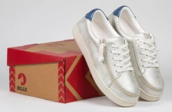 FINAL SALE - Women's White (Navy Mustache) BILLY Sneakers -Shoes Promotion Store BW22128 101 studio 2 940x614 a13b39ce f51a 407f a43a ee8e1ced2a8d