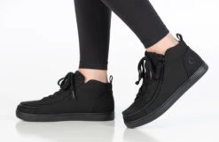 FINAL SALE - Women's Black To The Floor BILLY Sneaker Lace Mid Tops -Shoes Promotion Store BW22135 003 studio standing 1 940x614 72828835 5f55 4729 844e 6e002d38e122
