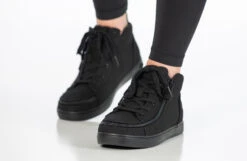 FINAL SALE - Women's Black To The Floor BILLY Sneaker Lace Mid Tops -Shoes Promotion Store BW22135 003 studio standing 2 940x614 7218d330 ff3e 4e64 97f7 6c0dc6df16af