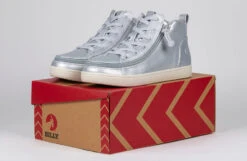 FINAL SALE - Women's Silver Grey Metallic BILLY Sneaker Lace Mid Tops -Shoes Promotion Store BW22135 040 studio 1 940x614 9741e33b a875 42b1 a2b9 be133a17b79d