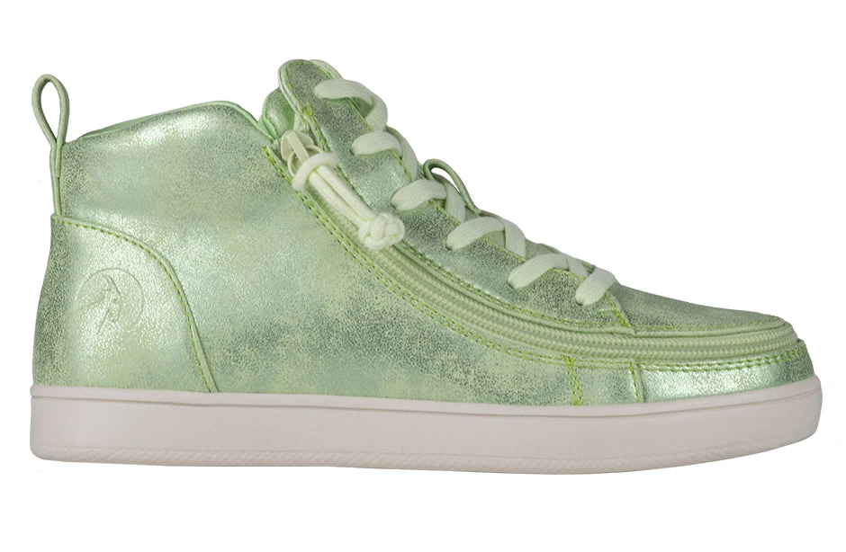 FINAL SALE - Women's Cucumber Green BILLY Sneaker Lace Mid Tops 4 FINAL SALE - Women's Cucumber Green BILLY Sneaker Lace Mid Tops - Image 2