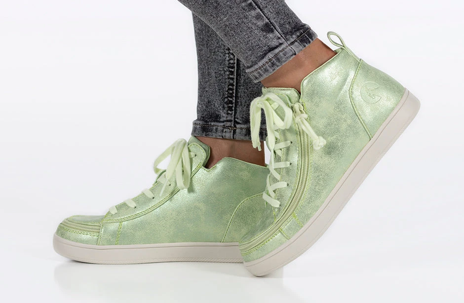 FINAL SALE - Women's Cucumber Green BILLY Sneaker Lace Mid Tops 11 FINAL SALE - Women's Cucumber Green BILLY Sneaker Lace Mid Tops - Image 9