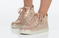 FINAL SALE - Women's Rose Gold BILLY Sneaker Lace Mid Tops -Shoes Promotion Store BW22135 680 studio standing 2 940x614 13d74b55 0ea3 4179 b442 e5a47fe19c23