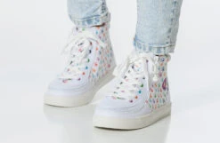 Rainbow Polka BILLY Classic Lace High Tops -Shoes Promotion Store bk23100 111 studio standing 2 940x614 52633986195 o