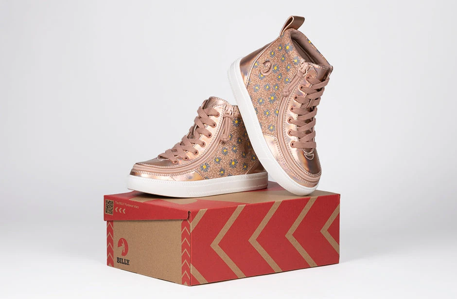 Rose Gold Daisy BILLY Classic Lace High Tops 11 Rose Gold Daisy BILLY Classic Lace High Tops - Image 9