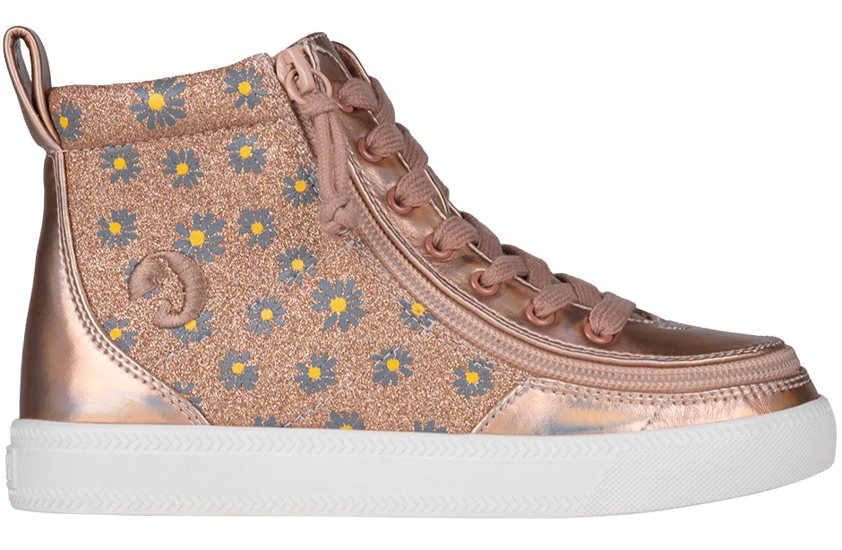 Rose Gold Daisy BILLY Classic Lace High Tops 4 Rose Gold Daisy BILLY Classic Lace High Tops - Image 2