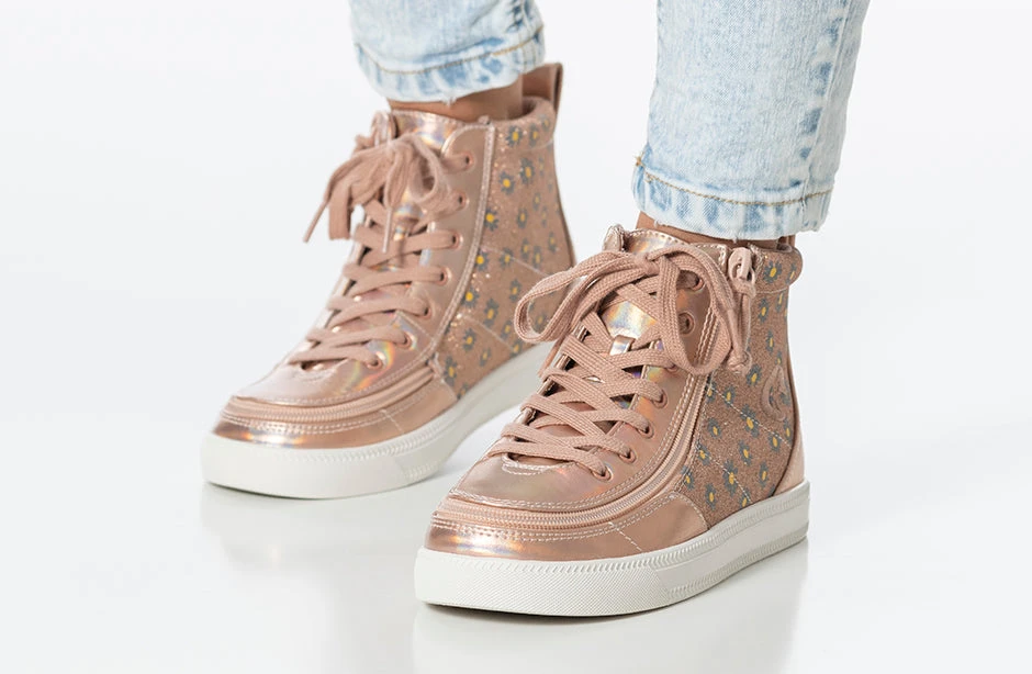 Rose Gold Daisy BILLY Classic Lace High Tops 13 Rose Gold Daisy BILLY Classic Lace High Tops - Image 11