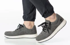 Men's Grey Suede BILLY Comfort Joggers -Shoes Promotion Store bm23148 030 studio standing 1 940x614 52633764791 o